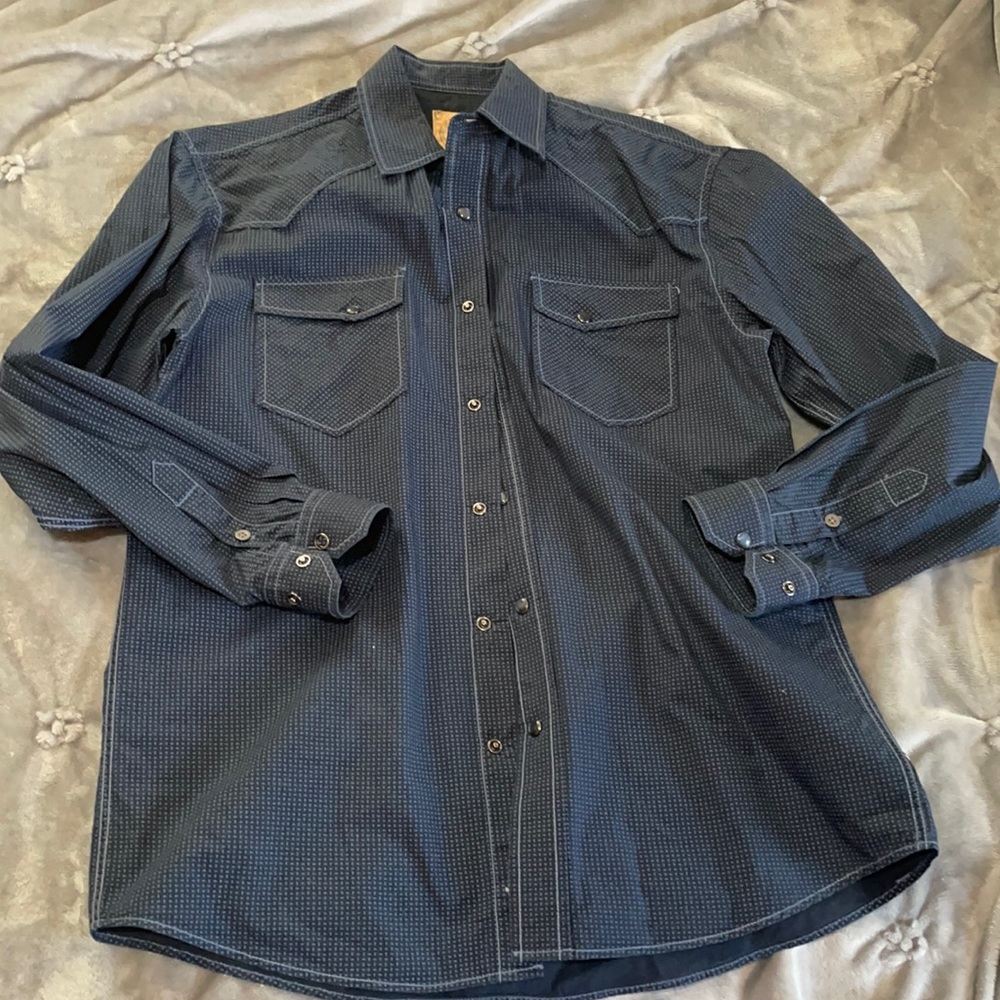 Blue button down